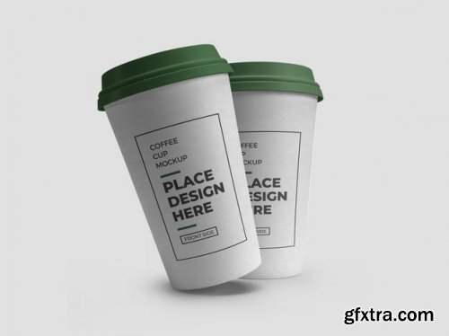 Coffee drink cup packaging mockup