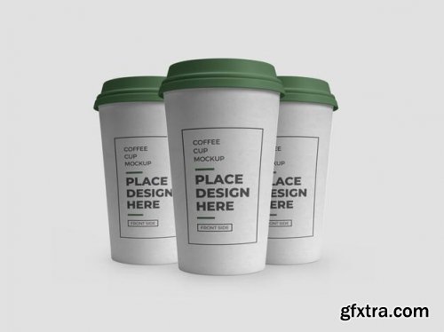 Coffee drink cup packaging mockup