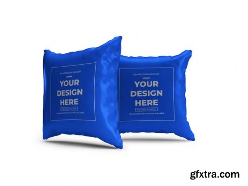 Square pillow mockup