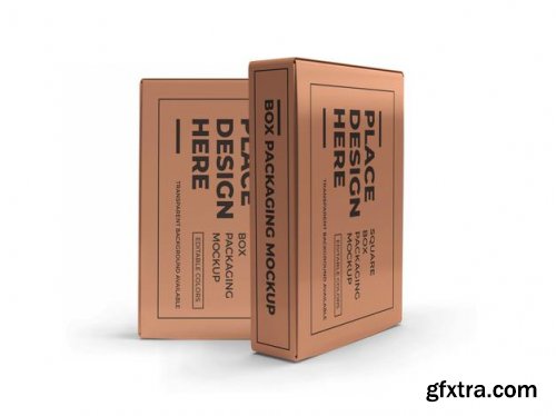 Rectangular box packaging mockup