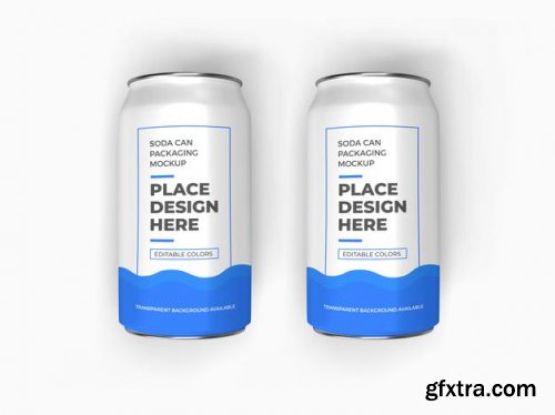 Soda can packaging mockup