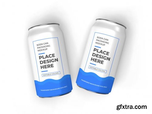 Soda can packaging mockup