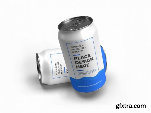 Soda can packaging mockup