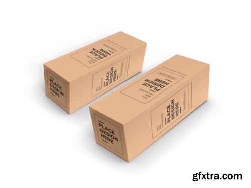  Long box packaging mockup