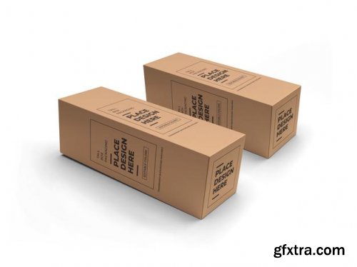  Long box packaging mockup