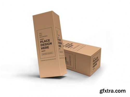  Long box packaging mockup