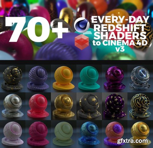 Gumroad – 670 Redshift Shaders Cinema 4D – SerSal