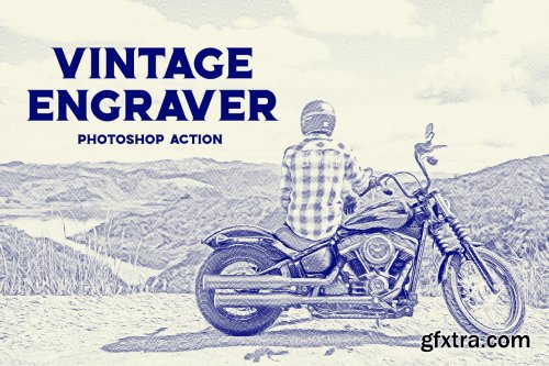 CreativeMarket - Vintage Engraver - Photoshop Action 6107789