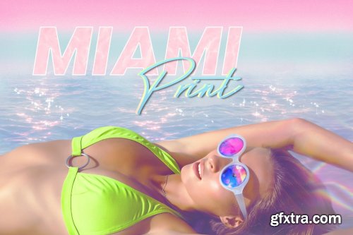 CreativeMarket - Miami Print Aesthetic PS Styles 6116756