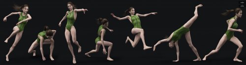  ACTIVE - Parkour Poses for Genesis 8 and 3 Female