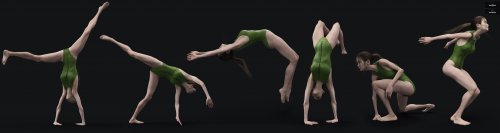  ACTIVE - Parkour Poses for Genesis 8 and 3 Female