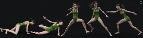  ACTIVE - Parkour Poses for Genesis 8 and 3 Female