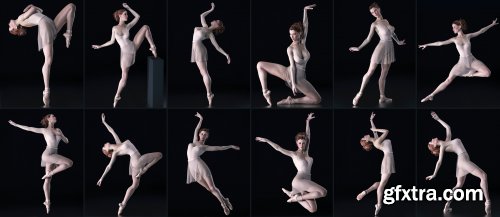  101 Series: Pure Grace Poses and Ballet Shoes for Genesis 8 Female 