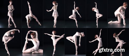  101 Series: Pure Grace Poses and Ballet Shoes for Genesis 8 Female 