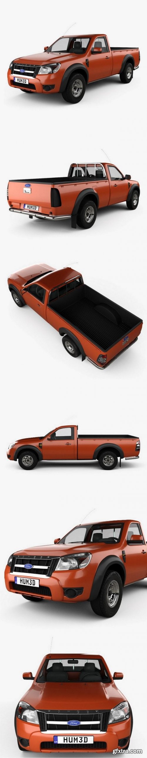 Ford Ranger Regular Cab 2009 3D Model