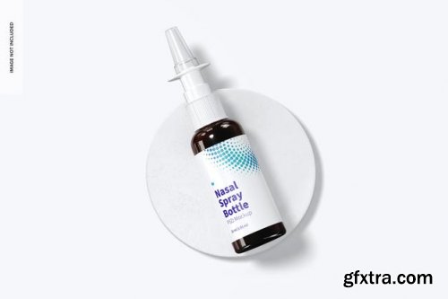 Glass nasal spray bottles mockup