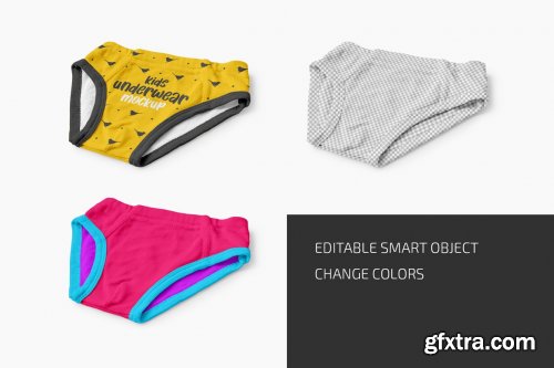 CreativeMarket - Kids Underwear Mockup Set 6093139