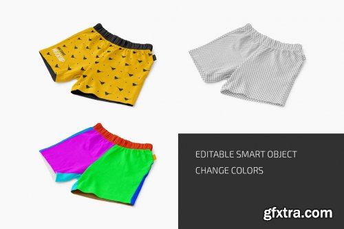 CreativeMarket - Kids Cotton Shorts Mockup Set 6142025