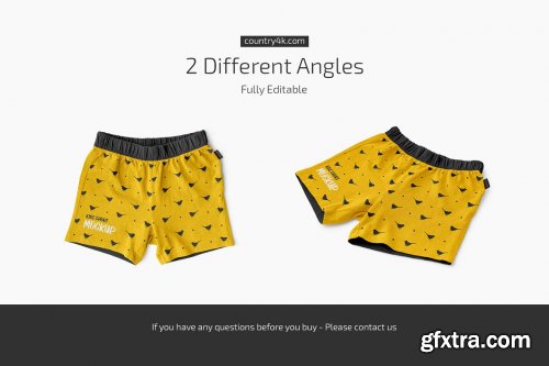 CreativeMarket - Kids Cotton Shorts Mockup Set 6142025