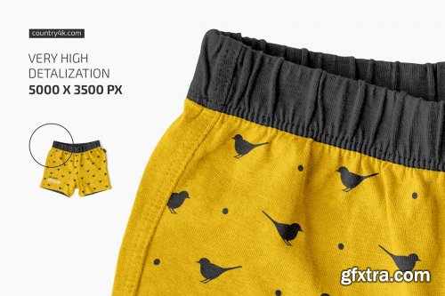 CreativeMarket - Kids Cotton Shorts Mockup Set 6142025