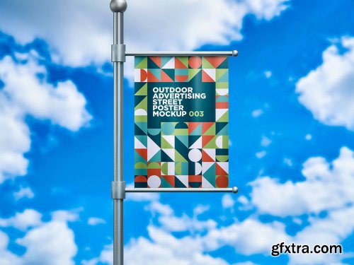 Outdoor Advertising Street Poster Mockup 003