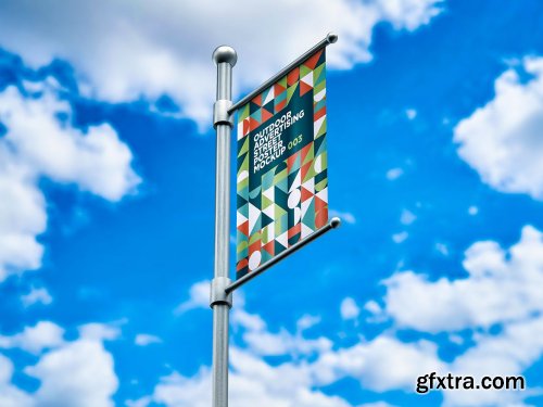 Outdoor Advertising Street Poster Mockup 003