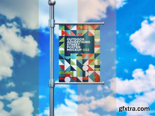 Outdoor Advertising Street Poster Mockup 003