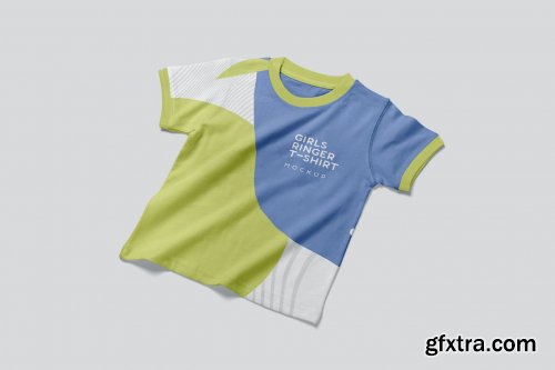 Girls Ringer Tee Shirt Mockups