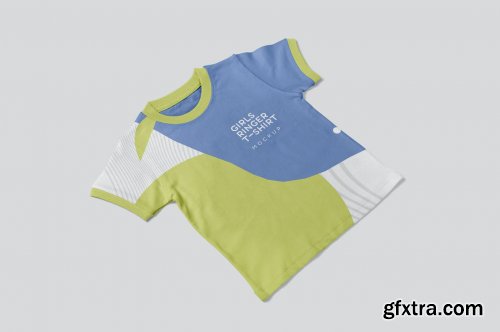 Girls Ringer Tee Shirt Mockups