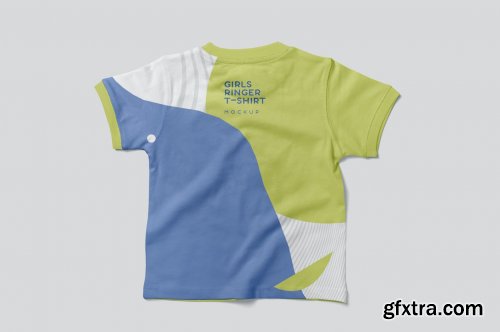 Girls Ringer Tee Shirt Mockups