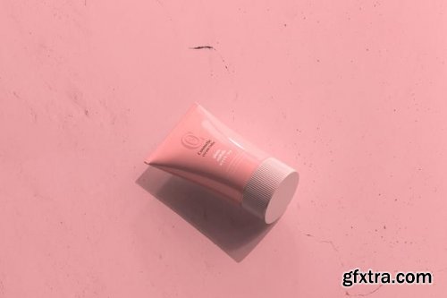 Cosmetic cream tube mockup