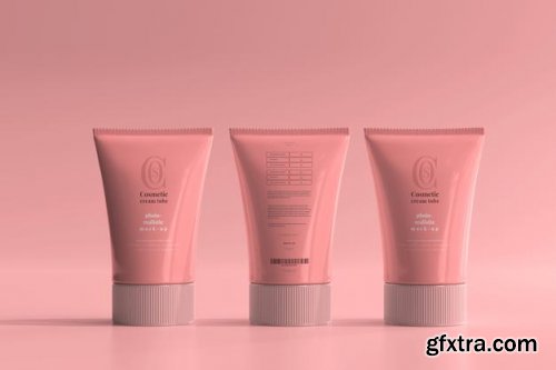 Cosmetic cream tube mockup