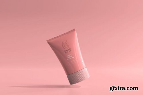 Cosmetic cream tube mockup