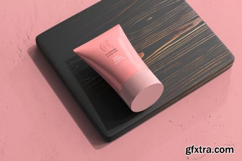 Cosmetic cream tube mockup