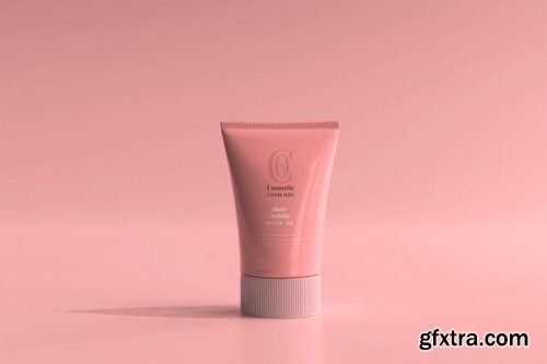 Cosmetic cream tube mockup