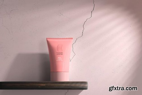 Cosmetic cream tube mockup