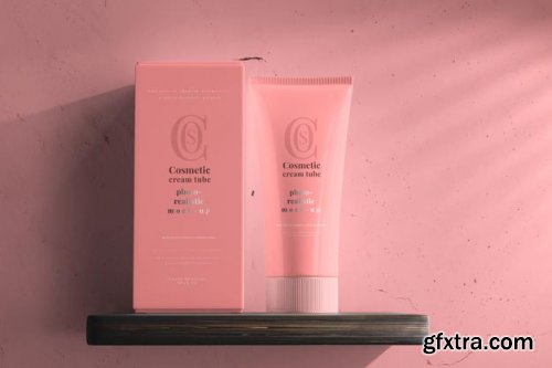 Cosmetic cream tube mockup 2