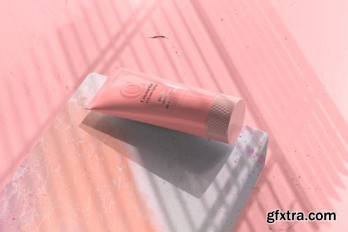 Cosmetic cream tube mockup 2