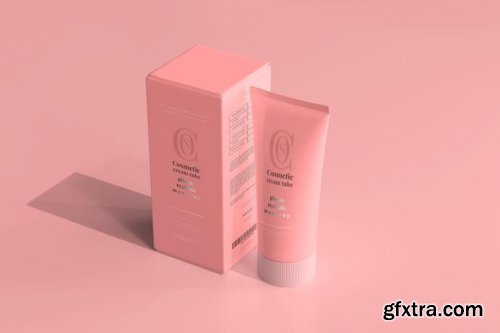 Cosmetic cream tube mockup 2