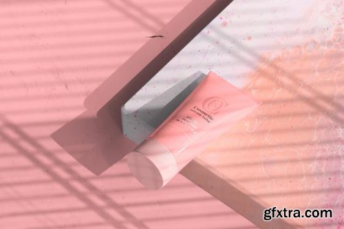 Cosmetic cream tube mockup 2