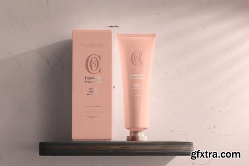 Cosmetic cream tube mockup 3