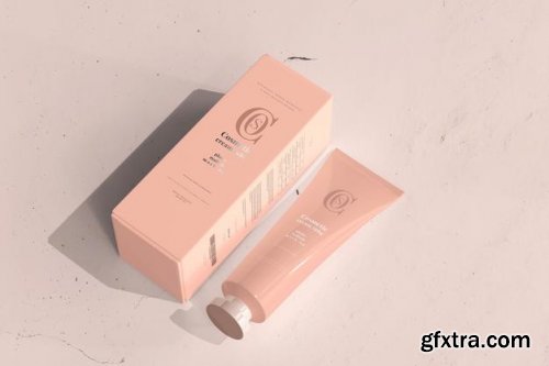 Cosmetic cream tube mockup 3