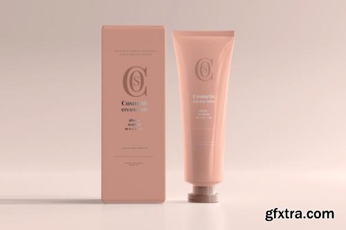 Cosmetic cream tube mockup 3