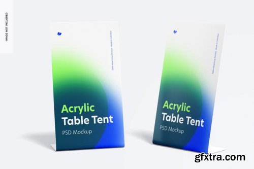 Acrylic table tents mockup