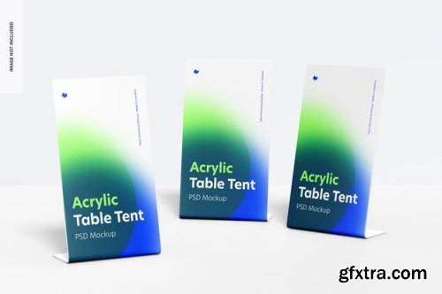 Acrylic table tents mockup