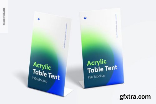 Acrylic table tents mockup