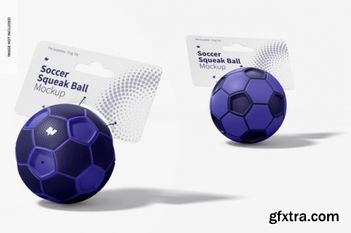 Soccer squeak balls mockup 