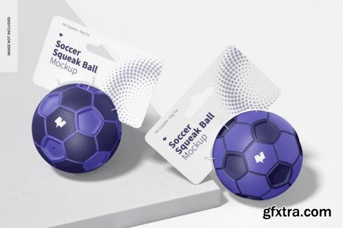 Soccer squeak balls mockup 