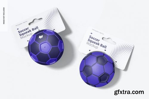 Soccer squeak balls mockup 