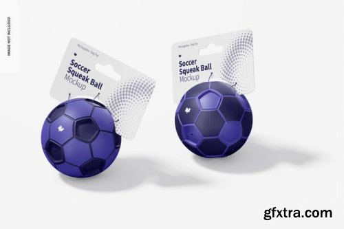 Soccer squeak balls mockup 